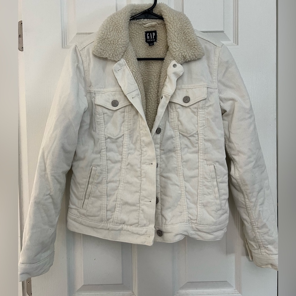 Gap White Lined Denim Jacket